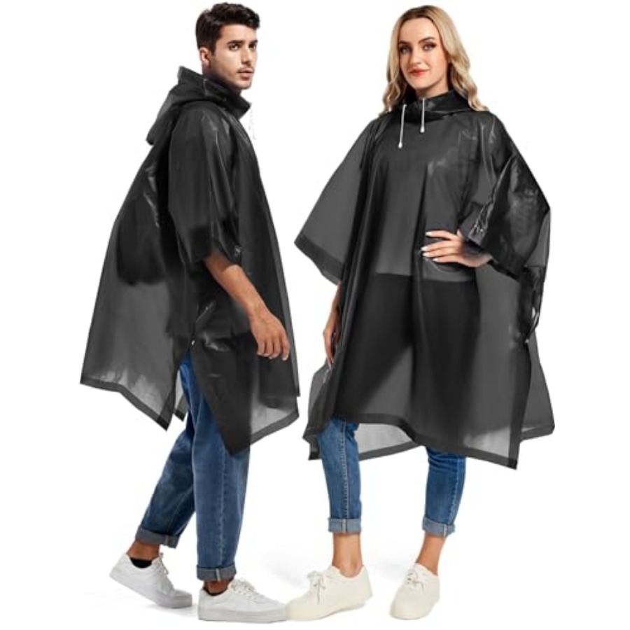 Emergency Poncho Rain - 2 Pack Rain Ponchos for Adults