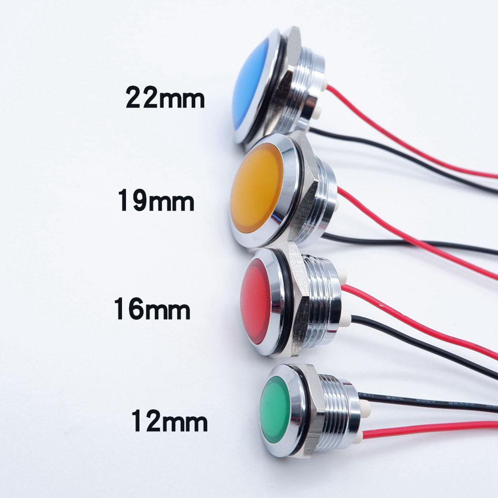 10pcs 12/16/19/22mm Metal LED  - Signal Panel Orange recensione e prezzo