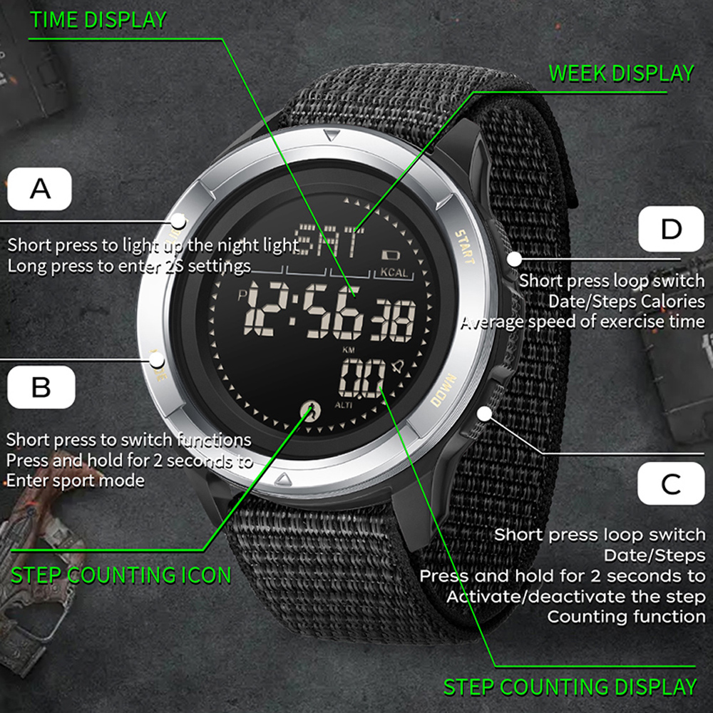 SANDA Brand Electronic Watches - Compass Lensatic recensione e prezzo