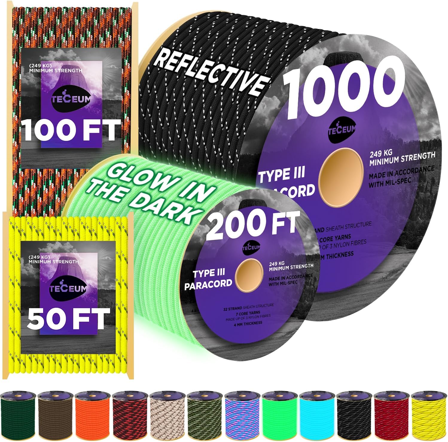 Reflective Paracord Rope 1000f - Para Cord 1000Ft recensione e prezzo