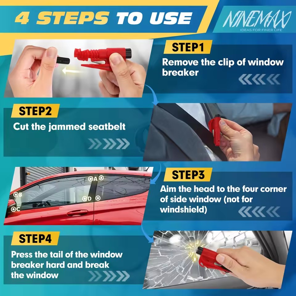 Safety Hammer Car Escape Tool  - Rescue Rope Throw recensione e prezzo