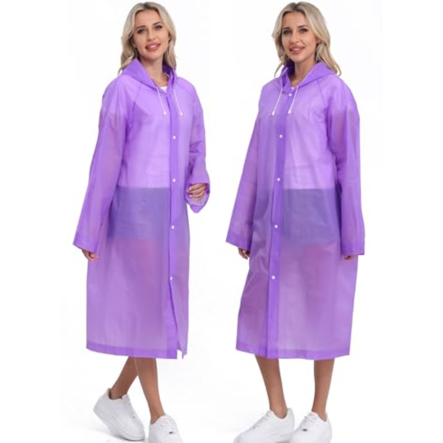 2-Pack Reusable Rain Ponchos f - Emergency Poncho Rain recensione e prezzo