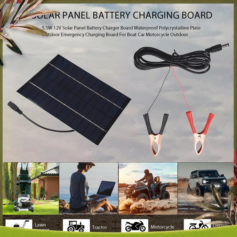 AB98-5.5W 12V Solar Panel Batt - Solar Emergency Charger recensione e prezzo