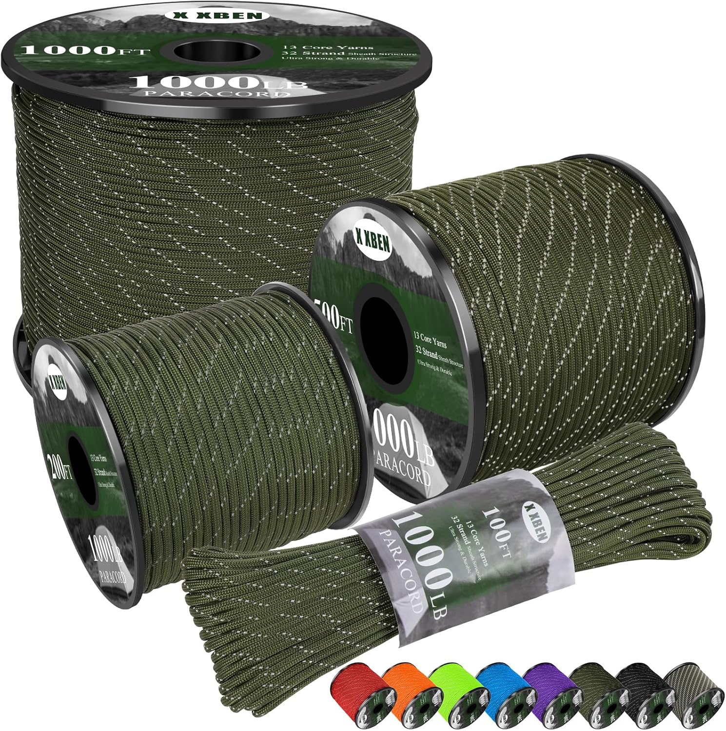 1000lb Reflective Paracord 4mm - Para Cord 1000Ft recensione e prezzo