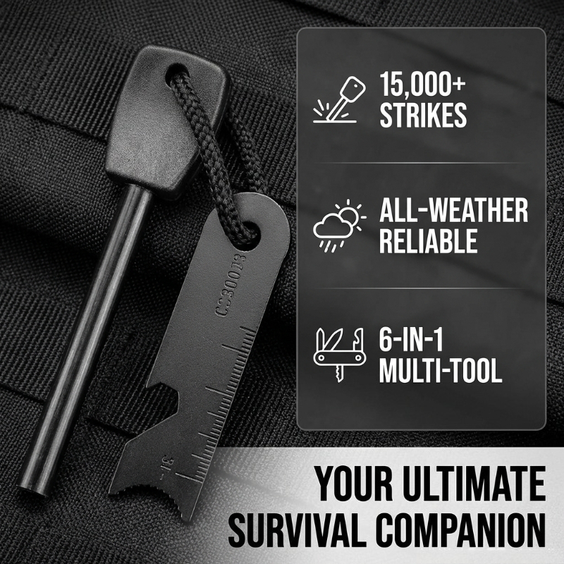 Multi-Function Wooden Handle M - Magnesium Fire Starter recensione e prezzo