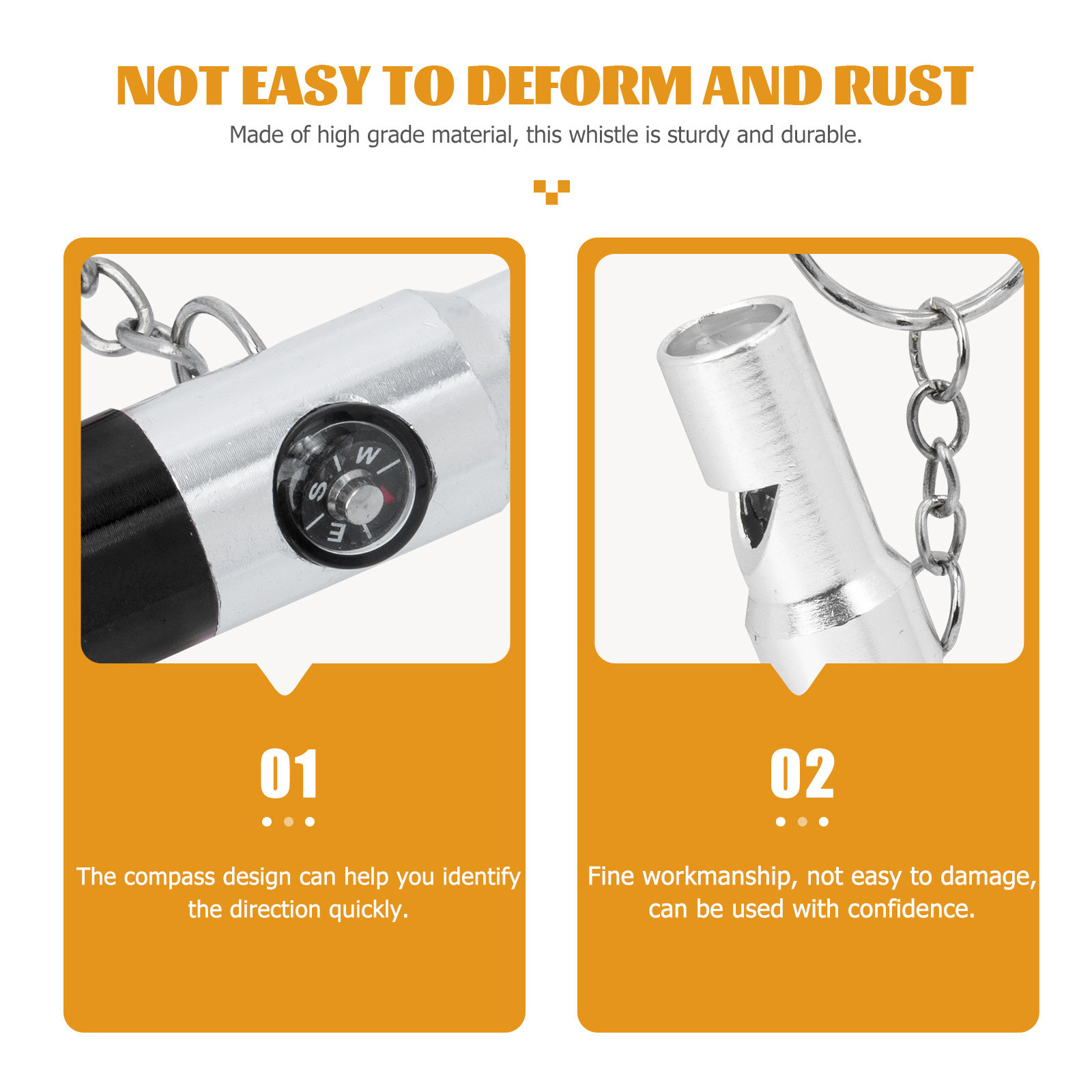 2Pcs Multifunctional Survival  - Emergency Whistle Loud recensione e prezzo