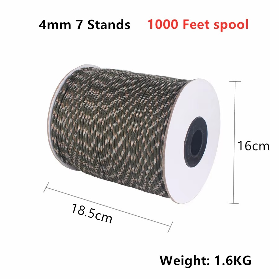 CAMPINGSKY 550 Paracord 4mm 10 - Para Cord 1000Ft recensione e prezzo