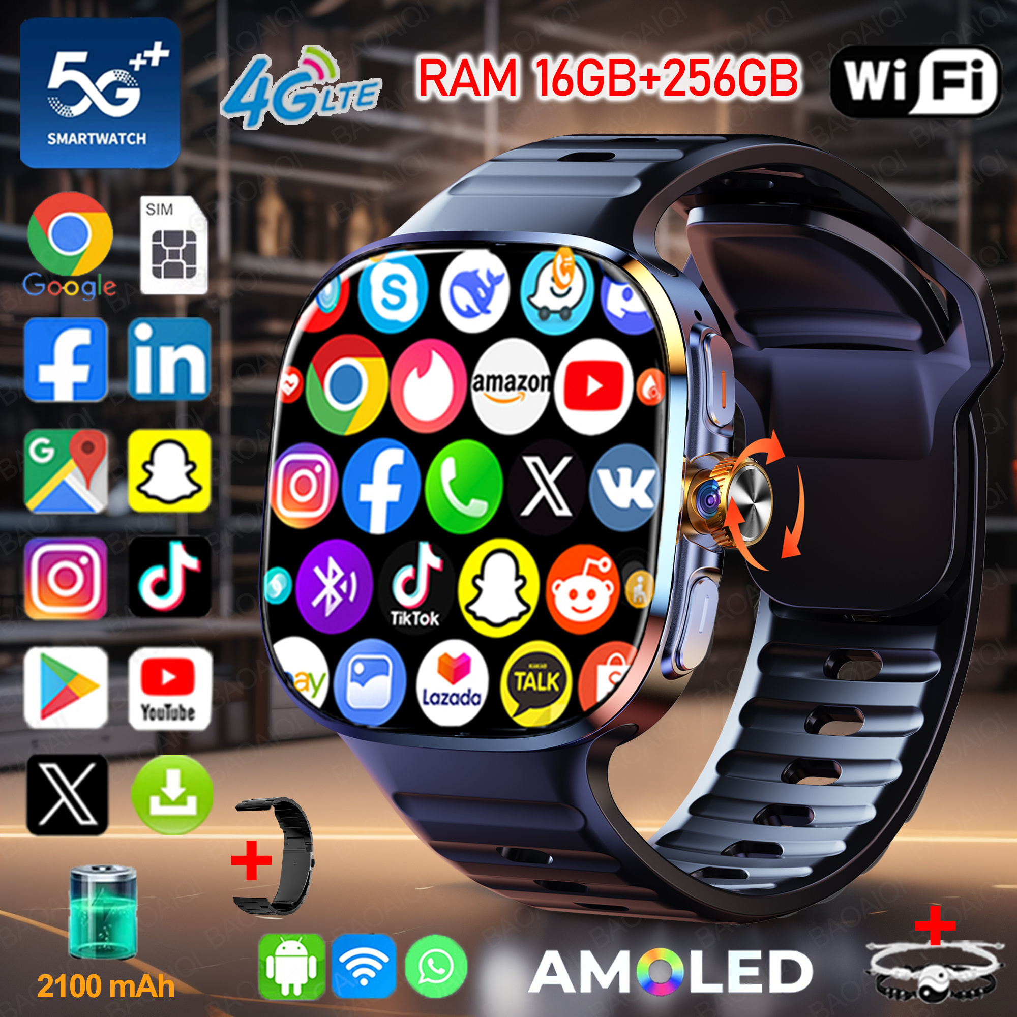 New Large Screen Smartwatch 4G - Compass Lensatic recensione e prezzo