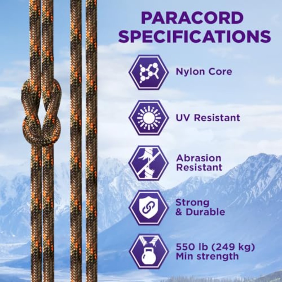 Reflective Paracord Rope 1000  - Para Cord 1000Ft recensione e prezzo