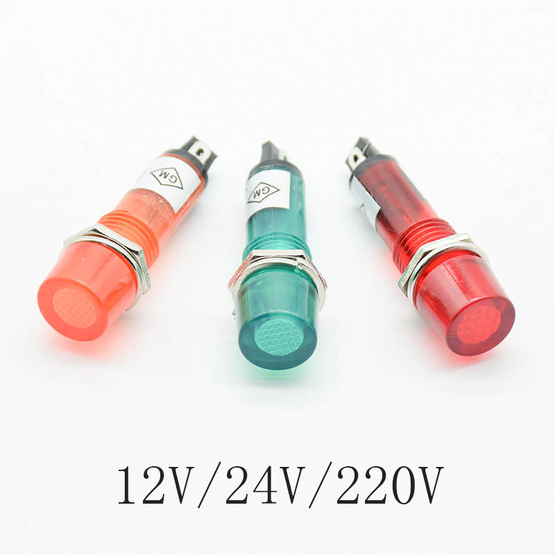 5Pcs 220V 12V 24V DC Mounting  - Signal Panel Orange recensione e prezzo