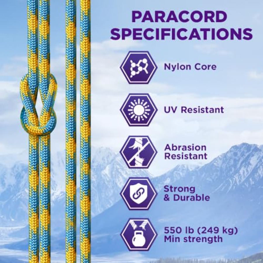 Reflective Paracord Rope 1000  - Para Cord 1000Ft recensione e prezzo