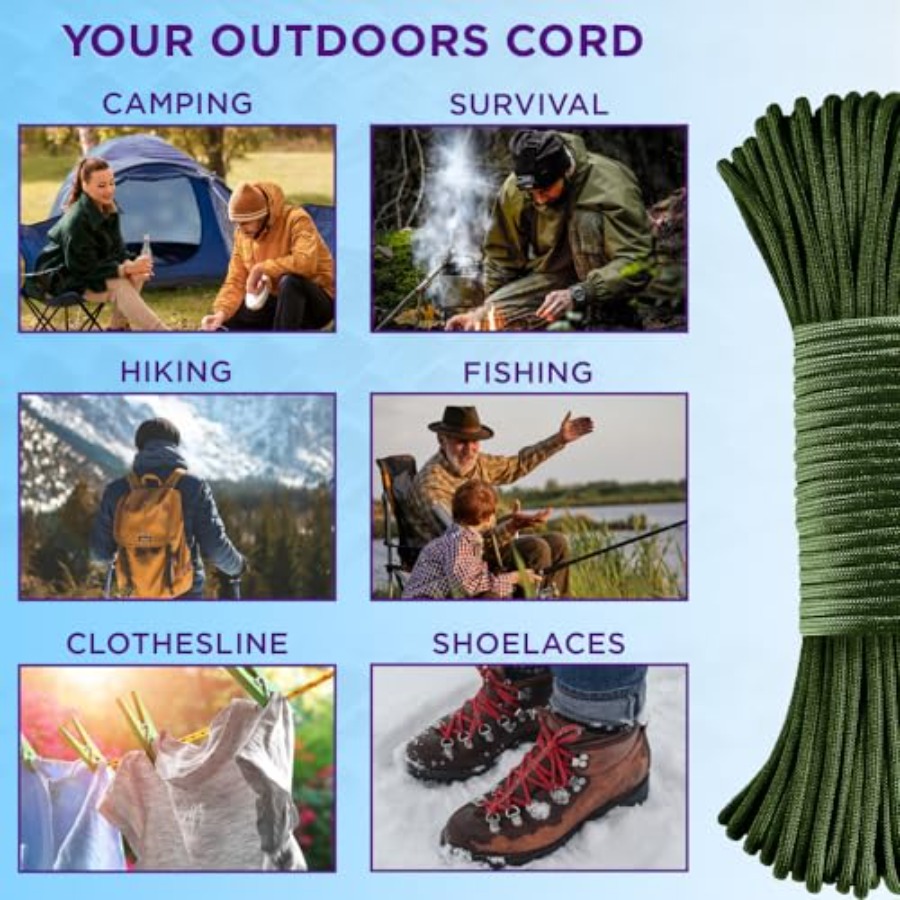 Reflective Paracord Rope 1000  - Para Cord 1000Ft recensione e prezzo