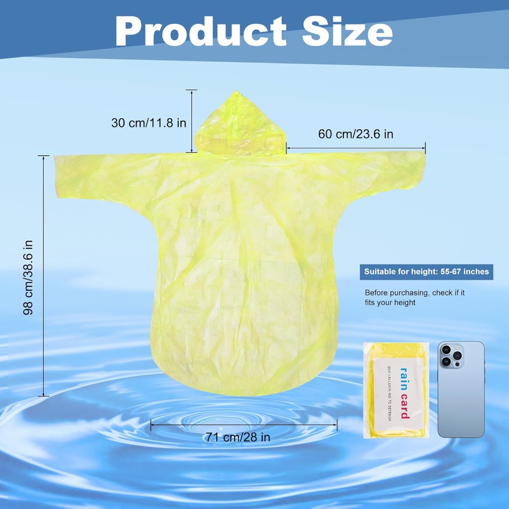 twoworld 30 Pcs Disposable Rai - Emergency Poncho Rain recensione e prezzo