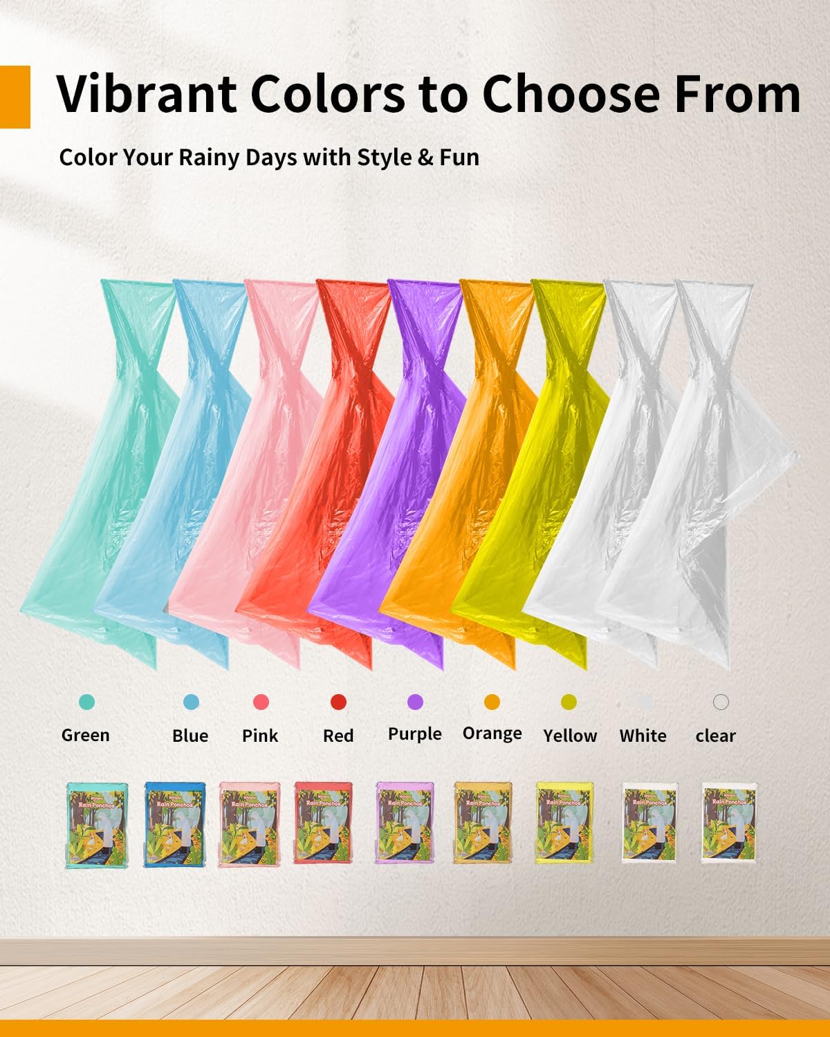 Extra Long Rain Ponchos for Ad - Emergency Poncho Rain recensione e prezzo