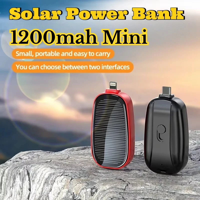 1200mAh Solar Mini Power Bank  - Solar Emergency Charger recensione e prezzo