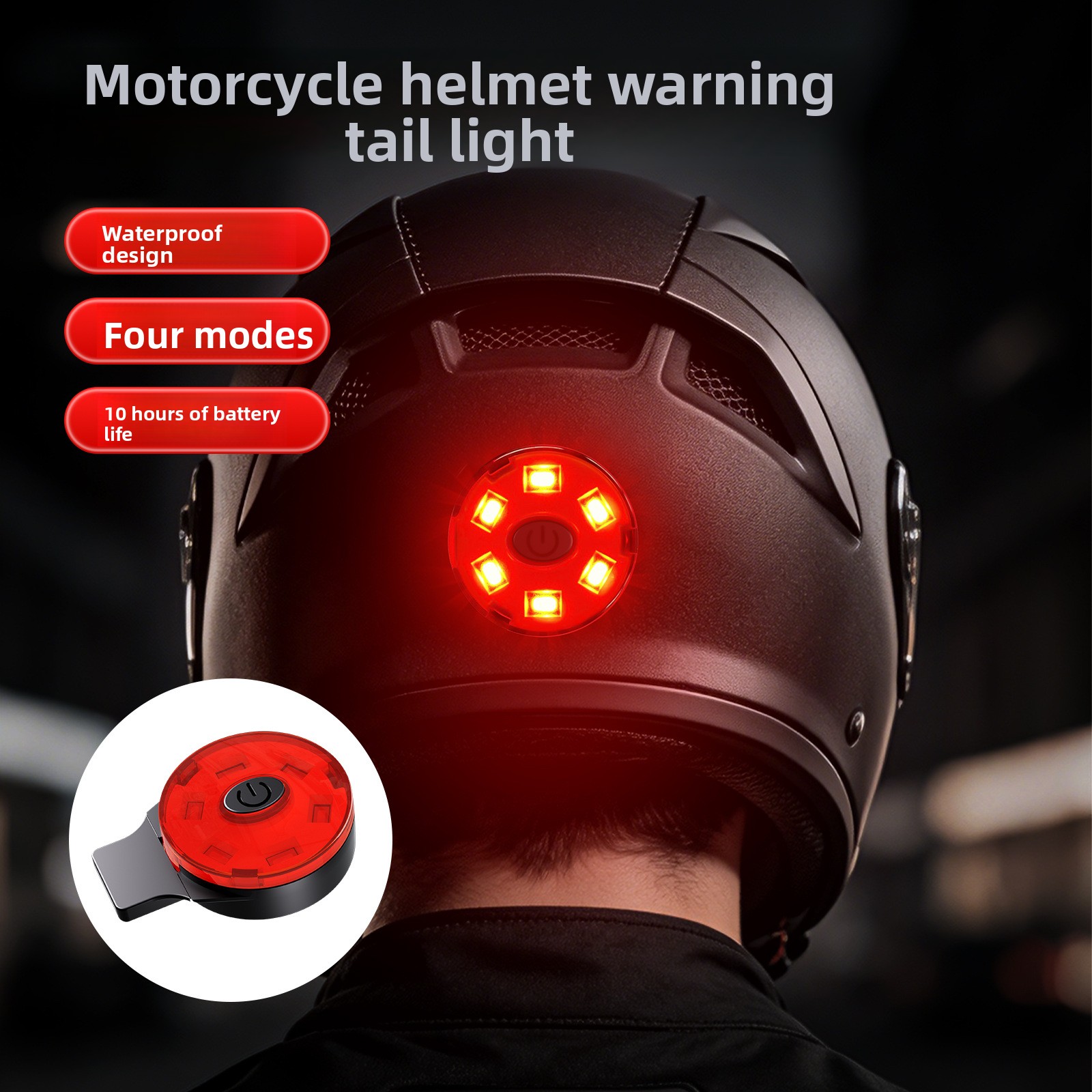 USB Rechargeable LED Helmet Ta - Sos Light Strobe recensione e prezzo