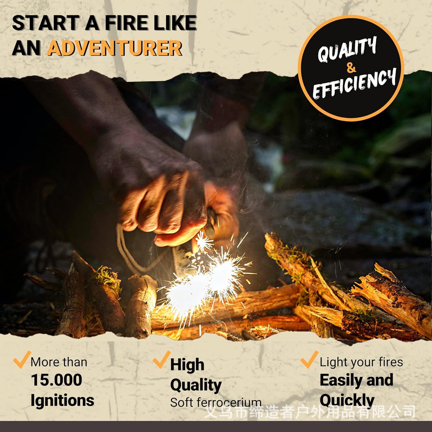Portable Outdoor Flint and Ste - Magnesium Fire Starter recensione e prezzo
