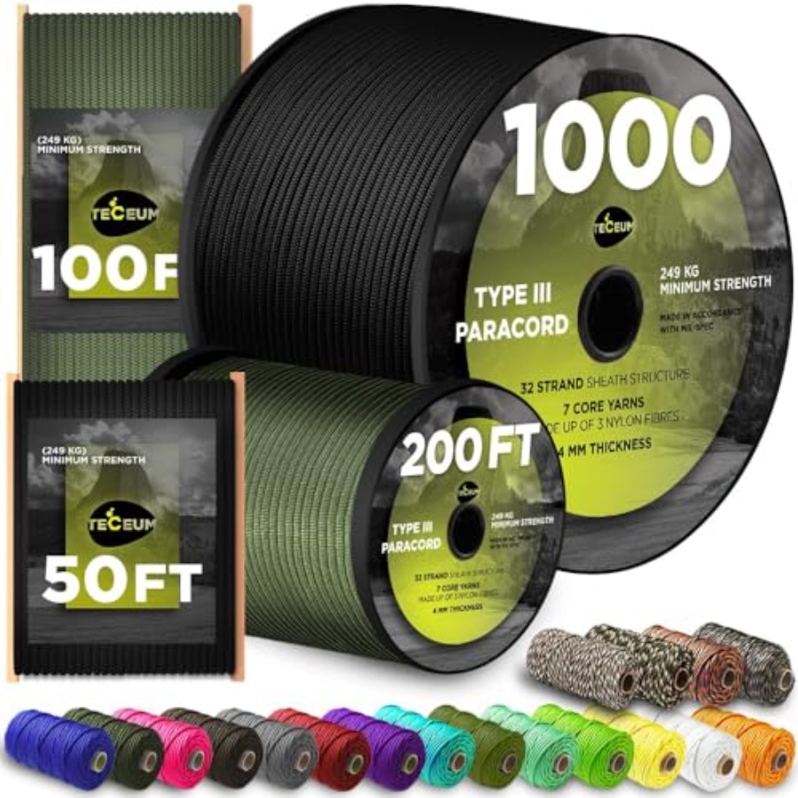 5/32 Paracord Rope 1000 1000ft - Para Cord 1000Ft recensione e prezzo
