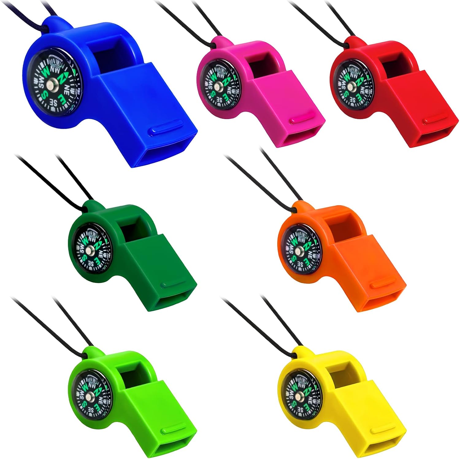 7 Pack 2-in-1 Whistle Compass  - Emergency Whistle Loud recensione e prezzo