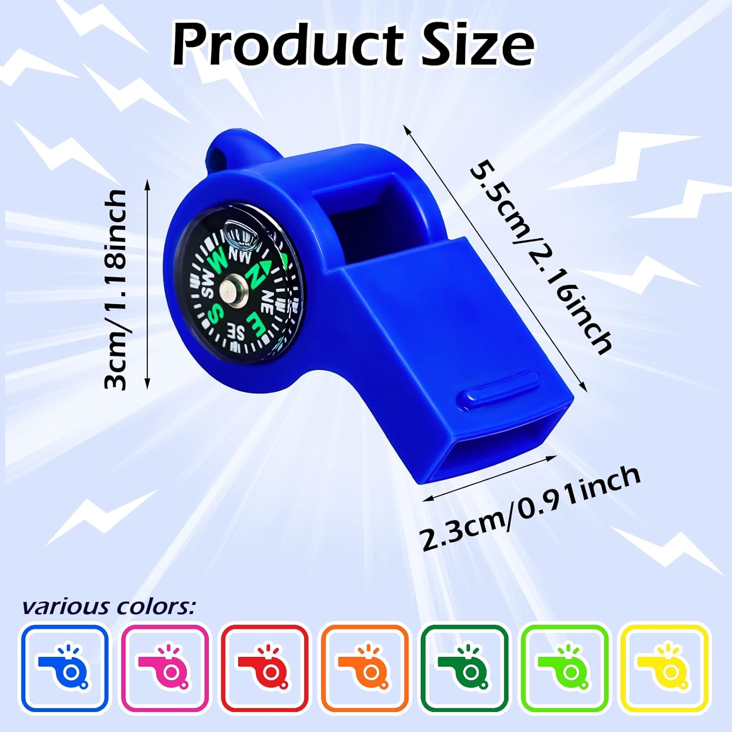 7 Pack 2-in-1 Whistle Compass  - Emergency Whistle Loud recensione e prezzo