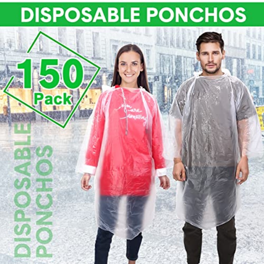 150 Pcs Disposable Rain Poncho - Emergency Poncho Rain recensione e prezzo