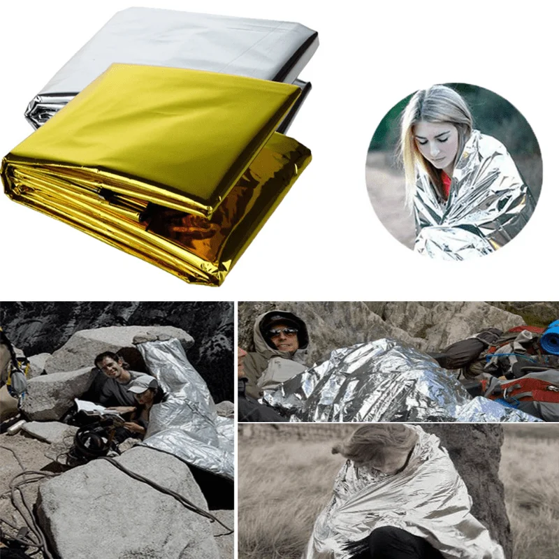 1pcs Outdoor survival portable - Survival Blanket Reflective recensione e prezzo