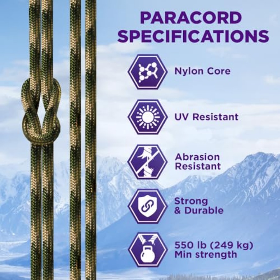 Reflective Paracord Rope 1000  - Para Cord 1000Ft recensione e prezzo
