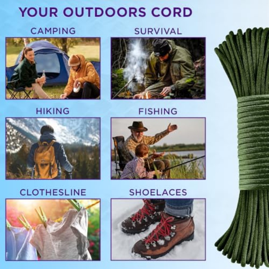 Reflective Paracord Rope 1000  - Para Cord 1000Ft recensione e prezzo
