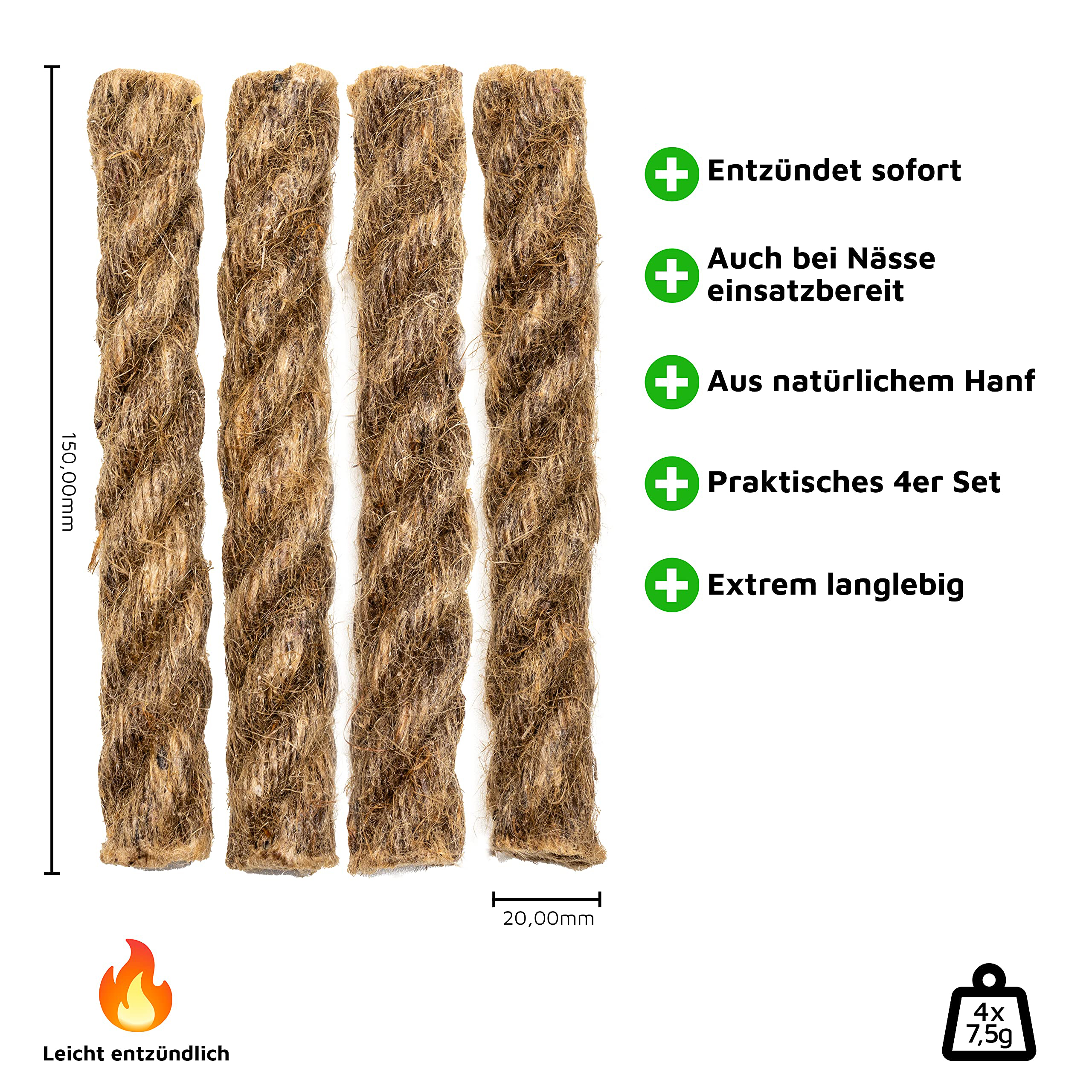 Tinder Rope Natural Tinder Fir - Fire Starting Kit recensione e prezzo