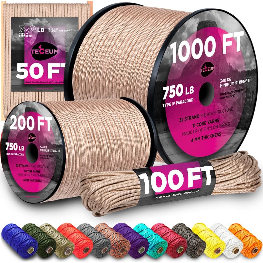 750 lb Paracord Rope - 1000Ft/ - Para Cord 1000Ft recensione e prezzo