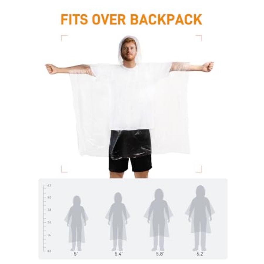 Disposable Rain Ponchos Emerge - Emergency Poncho Rain recensione e prezzo