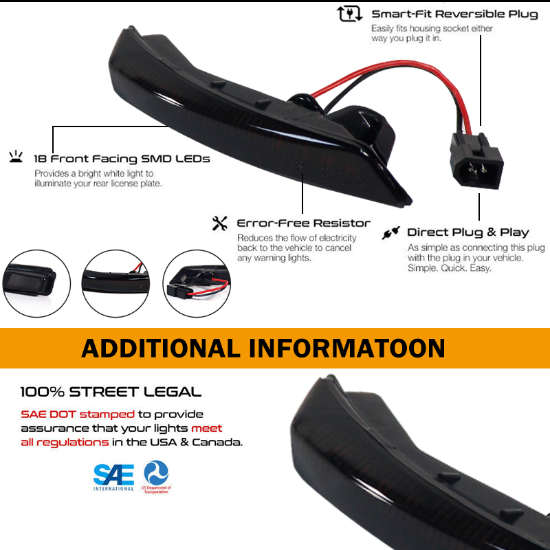 2x Dynamic Side Mirror Lamp Fo - Signal Panel Orange recensione e prezzo