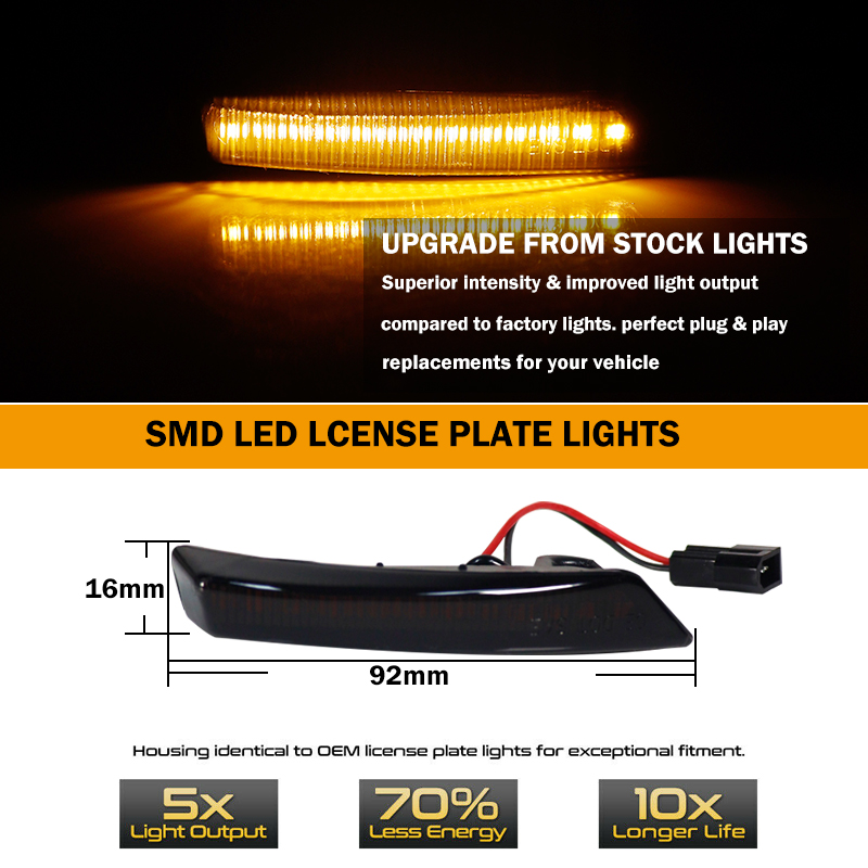 2x Dynamic Side Mirror Lamp Fo - Signal Panel Orange recensione e prezzo