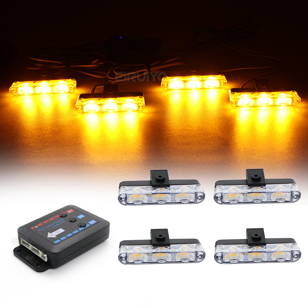 4x 3 LED Grill Car LED Strobe  - Sos Light Strobe recensione e prezzo